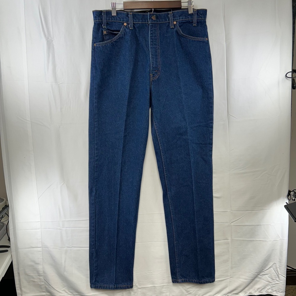 Levi's 505 Jeans Mens 38x34 (36x34) Blue Vtg Orange Tab Straight Leg 20505-0217